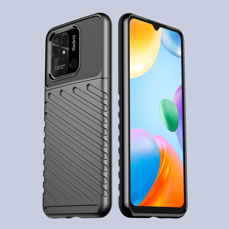 Thunder Case lankstus šarvuotas dėklas Xiaomi Redmi 10C juodas