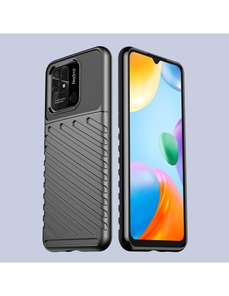 Thunder Case lankstus šarvuotas dėklas Xiaomi Redmi 10C juodas Thunder Case lankstus šarvuotas dėklas Xiaomi Redmi 10C juodas