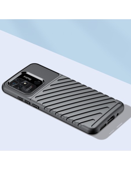 Thunder Case lankstus šarvuotas dėklas Xiaomi Redmi 10C juodas Thunder Case lankstus šarvuotas dėklas Xiaomi Redmi 10C juodas