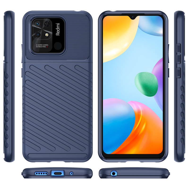 Thunder Case lankstus šarvuotas dėklas, skirtas Xiaomi Redmi 10C blue