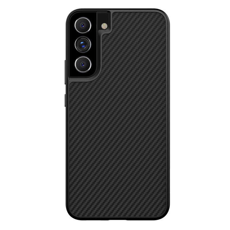 Nillkin Synthetic Fiber Case šarvuotas dėklo dangtelis Samsung Galaxy S22+ (S22 Plus) juodas Nillkin Synthetic Fiber Case šarvuotas dėklo dangtelis Samsung Galaxy S22+ (S22 Plus) juodas