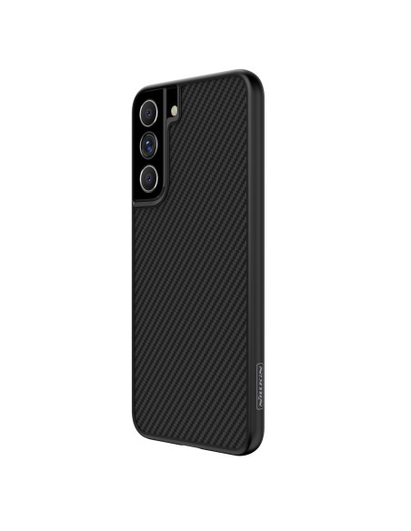 Nillkin Synthetic Fiber Case šarvuotas dėklo dangtelis Samsung Galaxy S22+ (S22 Plus) juodas Nillkin Synthetic Fiber Case šarvuotas dėklo dangtelis Samsung Galaxy S22+ (S22 Plus) juodas