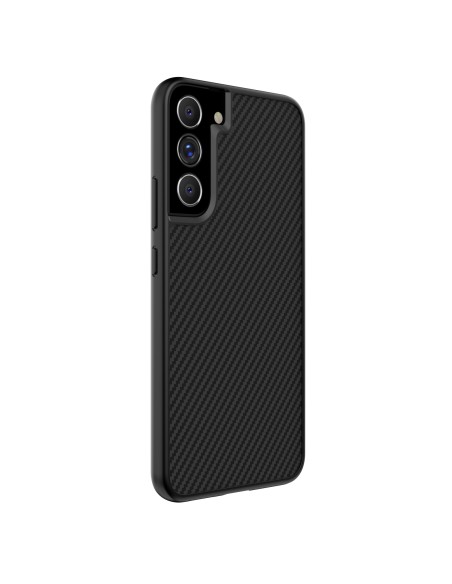 Nillkin Synthetic Fiber Case šarvuotas dėklo dangtelis Samsung Galaxy S22+ (S22 Plus) juodas Nillkin Synthetic Fiber Case šarvuotas dėklo dangtelis Samsung Galaxy S22+ (S22 Plus) juodas