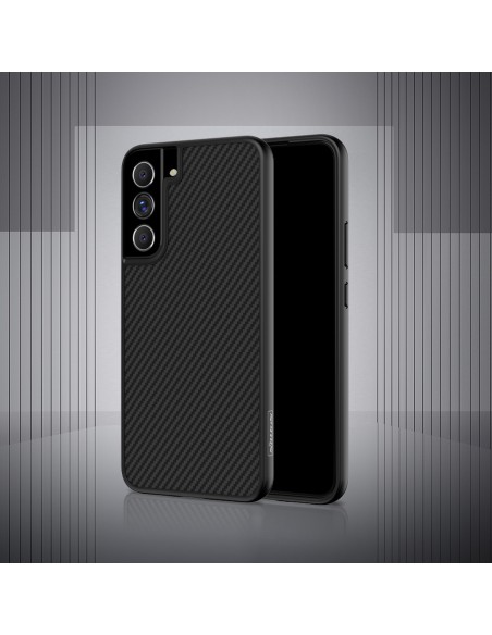 Nillkin Synthetic Fiber Case šarvuotas dėklo dangtelis Samsung Galaxy S22+ (S22 Plus) juodas Nillkin Synthetic Fiber Case šarvuotas dėklo dangtelis Samsung Galaxy S22+ (S22 Plus) juodas