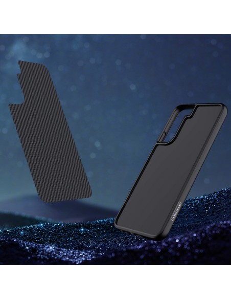 Nillkin Synthetic Fiber Case šarvuotas dėklo dangtelis Samsung Galaxy S22+ (S22 Plus) juodas Nillkin Synthetic Fiber Case šarvuotas dėklo dangtelis Samsung Galaxy S22+ (S22 Plus) juodas