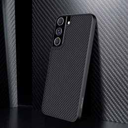 Nillkin Synthetic Fiber Case šarvuotas dėklo dangtelis Samsung Galaxy S22+ (S22 Plus) juodas