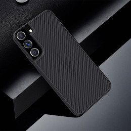 Nillkin Synthetic Fiber Case šarvuotas dėklo dangtelis Samsung Galaxy S22+ (S22 Plus) juodas
