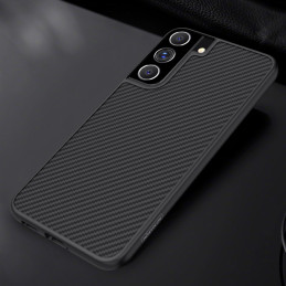 Nillkin Synthetic Fiber Case šarvuotas dėklo dangtelis Samsung Galaxy S22+ (S22 Plus) juodas