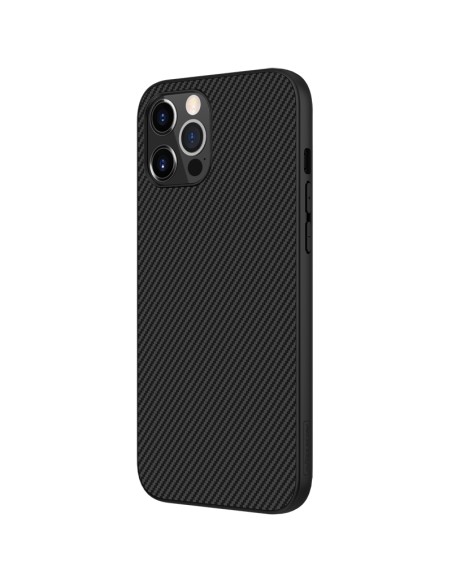 Nillkin Synthetic Fiber Case šarvuotas dangtelis iPhone 12 Pro Max juodas Nillkin Synthetic Fiber Case šarvuotas dangtelis iPhone 12 Pro Max juodas