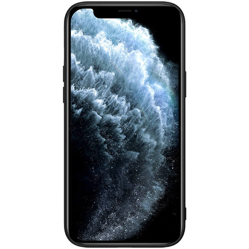 Nillkin Synthetic Fiber Case šarvuotas dangtelis iPhone 12 Pro Max juodas