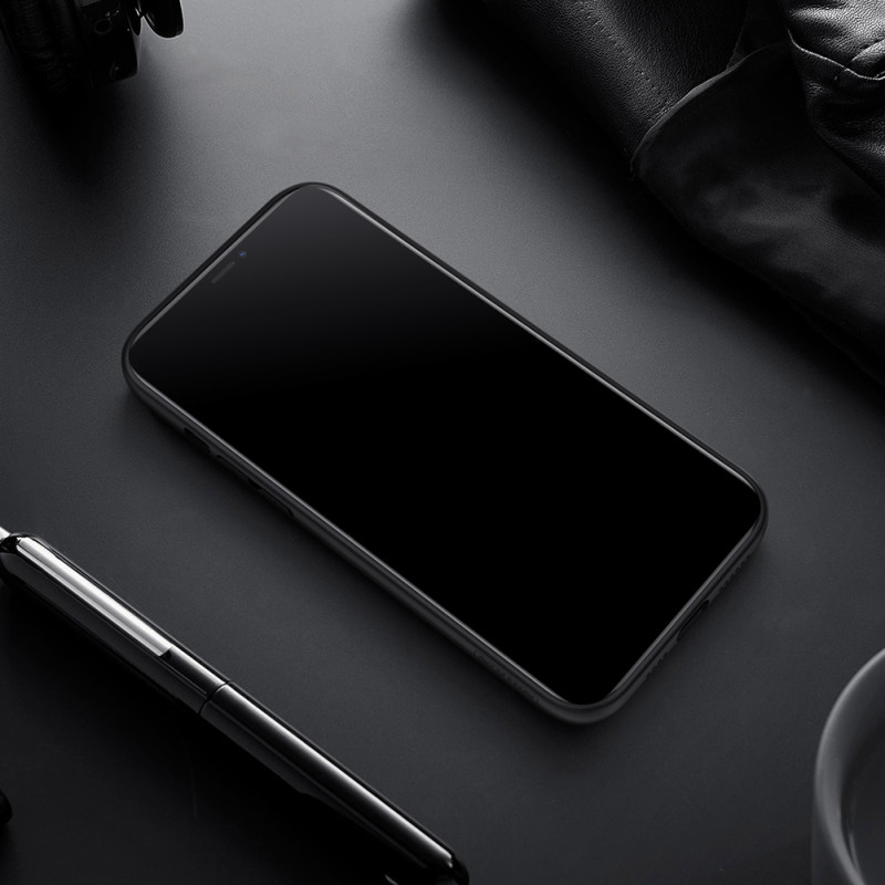 Nillkin Synthetic Fiber Case šarvuotas dangtelis iPhone 12 Pro Max juodas