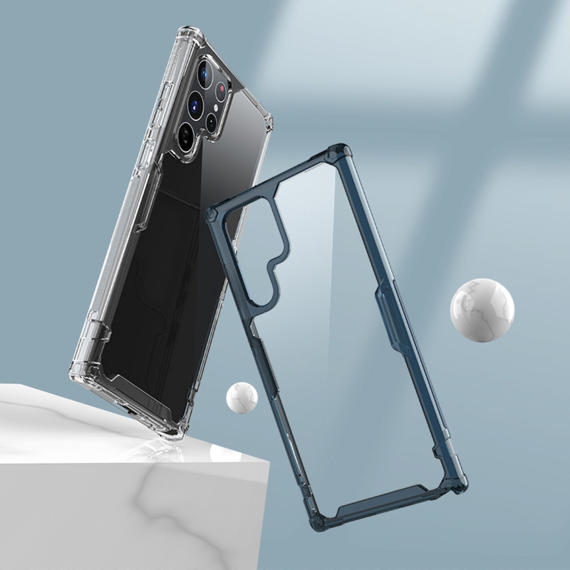 Nillkin Nature Pro dėklas Samsung Galaxy S22 Ultra šarvuoto korpuso dangtelis baltas