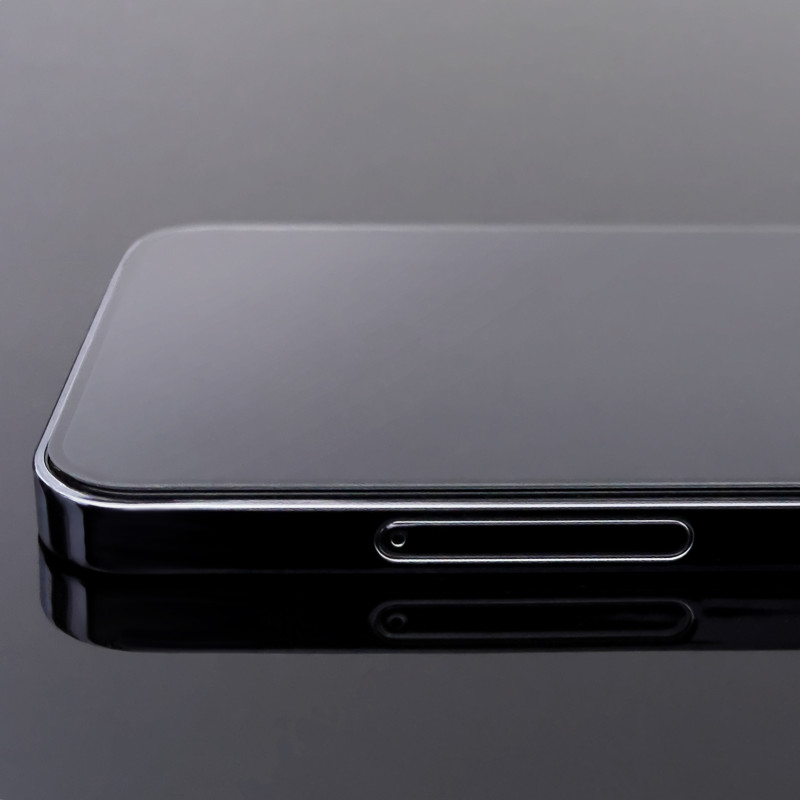 Wozinsky Super patvarūs klijai viso ekrano grūdintas stiklas su rėmeliu, draugiškas dėklu Oppo Reno7 Pro 5G Black