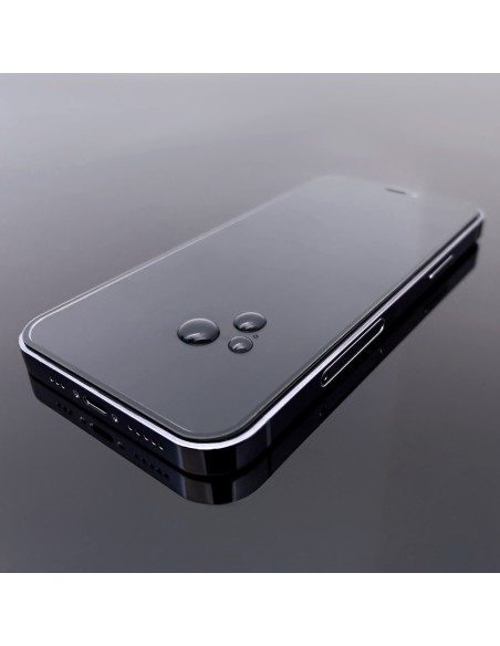 Wozinsky Super patvarūs klijai viso ekrano grūdintas stiklas su rėmeliu, tinkamas dėklui Realme 9 Pro Black