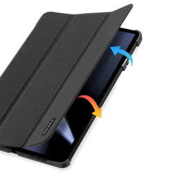DUX DUCIS Domo sulankstomo dangtelio planšetės dėklas su Smart Sleep funkcija Oppo Pad stovas juodas