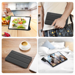 DUX DUCIS Domo sulankstomo dangtelio planšetės dėklas su Smart Sleep funkcija Oppo Pad stovas juodas