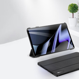 DUX DUCIS Domo sulankstomo dangtelio planšetės dėklas su Smart Sleep funkcija Oppo Pad stovas juodas