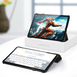 DUX DUCIS Domo sulankstomo dangtelio planšetės dėklas su Smart Sleep funkcija Oppo Pad stovas juodas