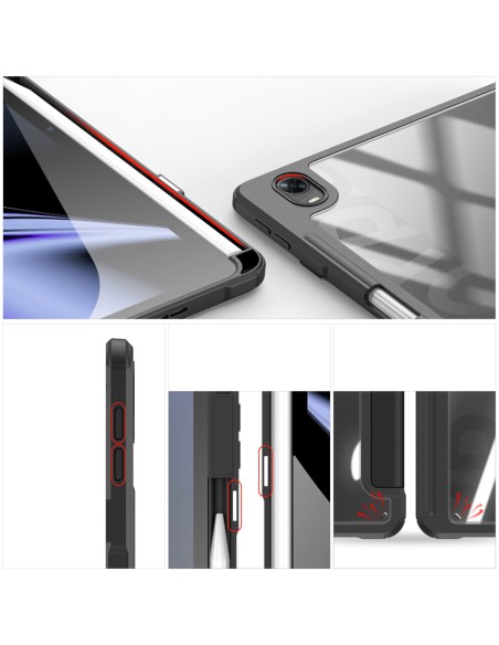 Dux Ducis Toby Armored Flip Smart dėklas, skirtas Oppo Pad su juodu rašiklio laikikliu Dux Ducis Toby Armored Flip Smart dėklas, skirtas Oppo Pad su juodu rašiklio laikikliu