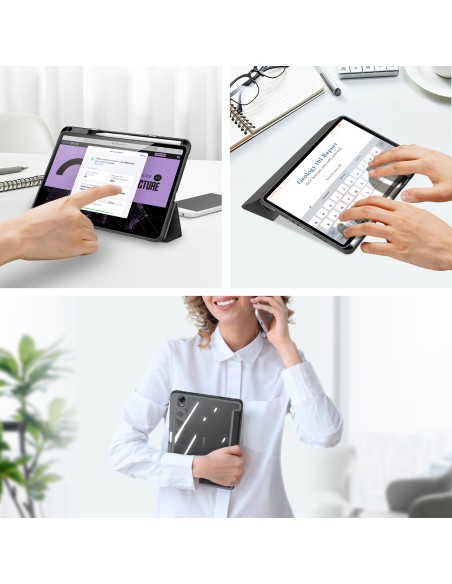 Dux Ducis Toby Armored Flip Smart dėklas, skirtas Oppo Pad su juodu rašiklio laikikliu Dux Ducis Toby Armored Flip Smart dėklas, skirtas Oppo Pad su juodu rašiklio laikikliu