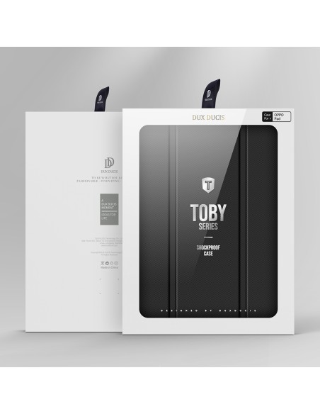Dux Ducis Toby Armored Flip Smart dėklas, skirtas Oppo Pad su juodu rašiklio laikikliu Dux Ducis Toby Armored Flip Smart dėklas, skirtas Oppo Pad su juodu rašiklio laikikliu