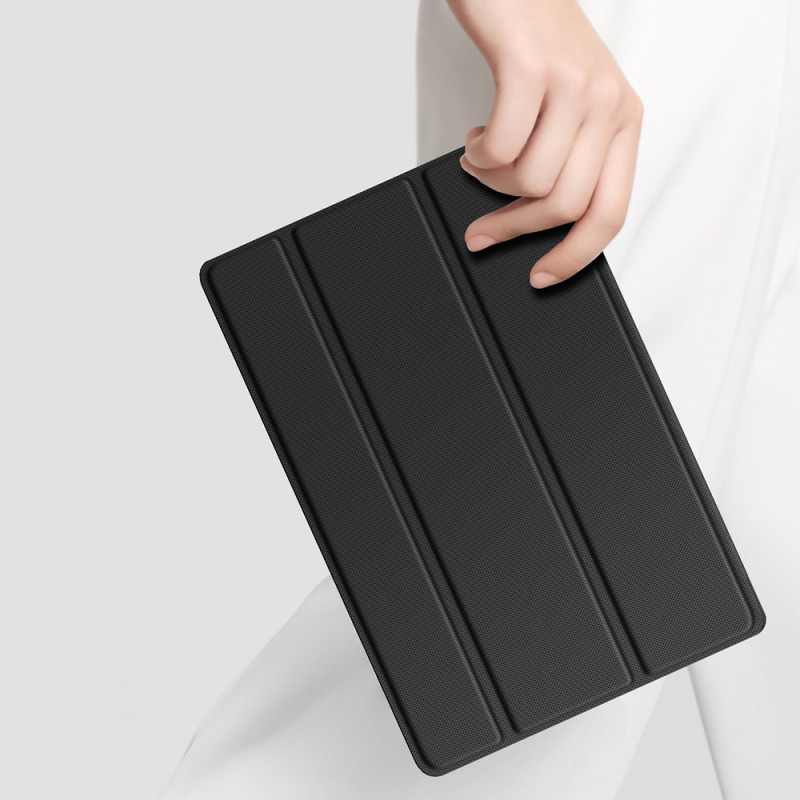 Dux Ducis Toby Armored Flip Smart dėklas, skirtas Oppo Pad su juodu rašiklio laikikliu
