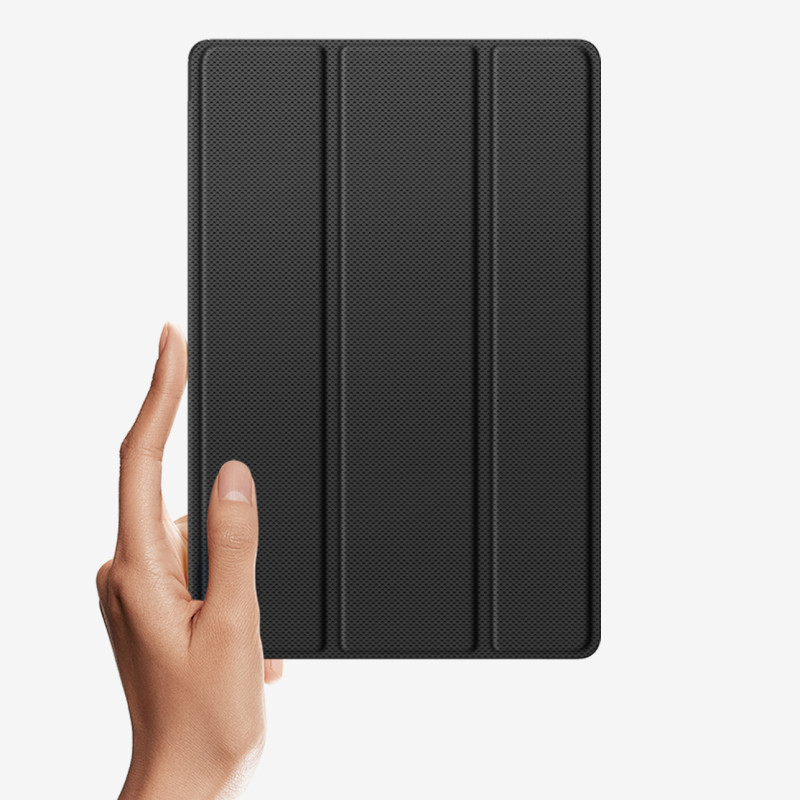 Dux Ducis Toby Armored Flip Smart dėklas, skirtas Oppo Pad su juodu rašiklio laikikliu