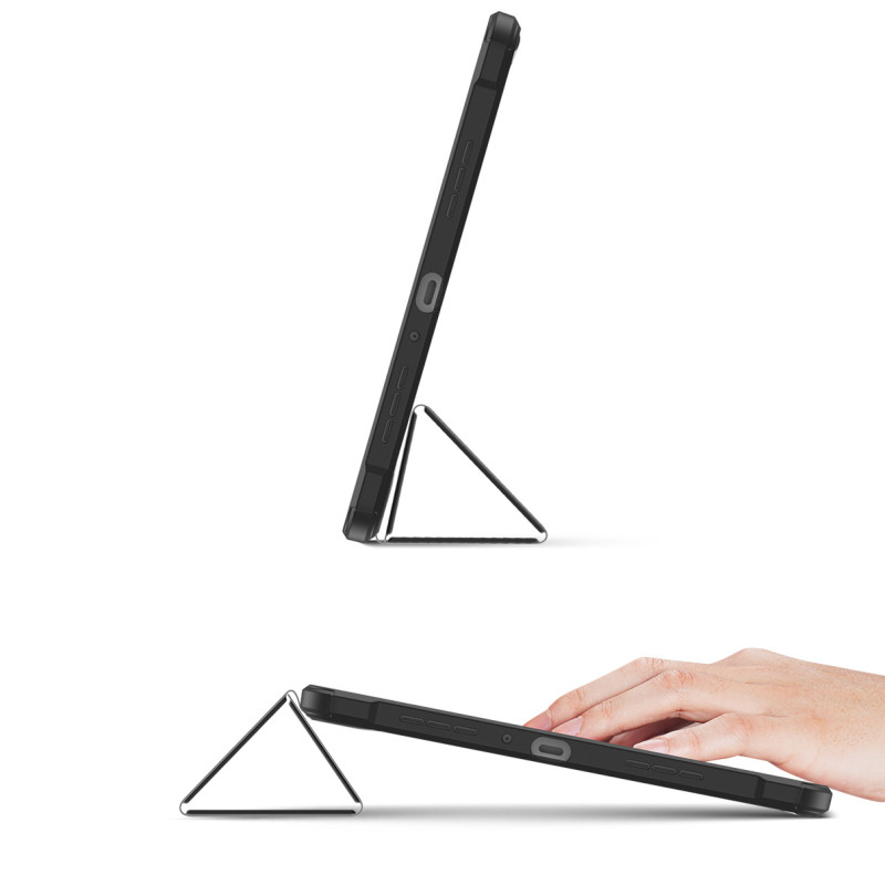 Dux Ducis Toby Armored Flip Smart dėklas, skirtas Oppo Pad su juodu rašiklio laikikliu