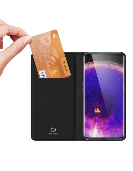 Dux Ducis Skin Pro atverčiamas dėklas, skirtas Oppo Find X5 juodas Dux Ducis Skin Pro atverčiamas dėklas, skirtas Oppo Find X5 juodas