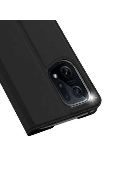 Dux Ducis Skin Pro atverčiamas dėklas, skirtas Oppo Find X5 juodas Dux Ducis Skin Pro atverčiamas dėklas, skirtas Oppo Find X5 juodas