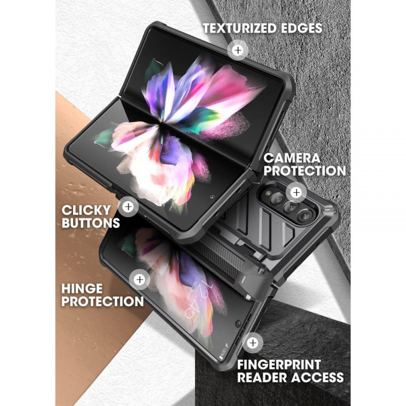 Supcase Unicorn Beetle Pro Pen dėklas, skirtas Samsung Galaxy Z Fold 3 - juodas