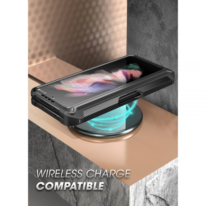 Supcase Unicorn Beetle Pro Pen dėklas, skirtas Samsung Galaxy Z Fold 3 - juodas