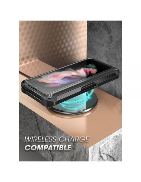 Supcase Unicorn Beetle Pro Pen dėklas, skirtas Samsung Galaxy Z Fold 3 - juodas