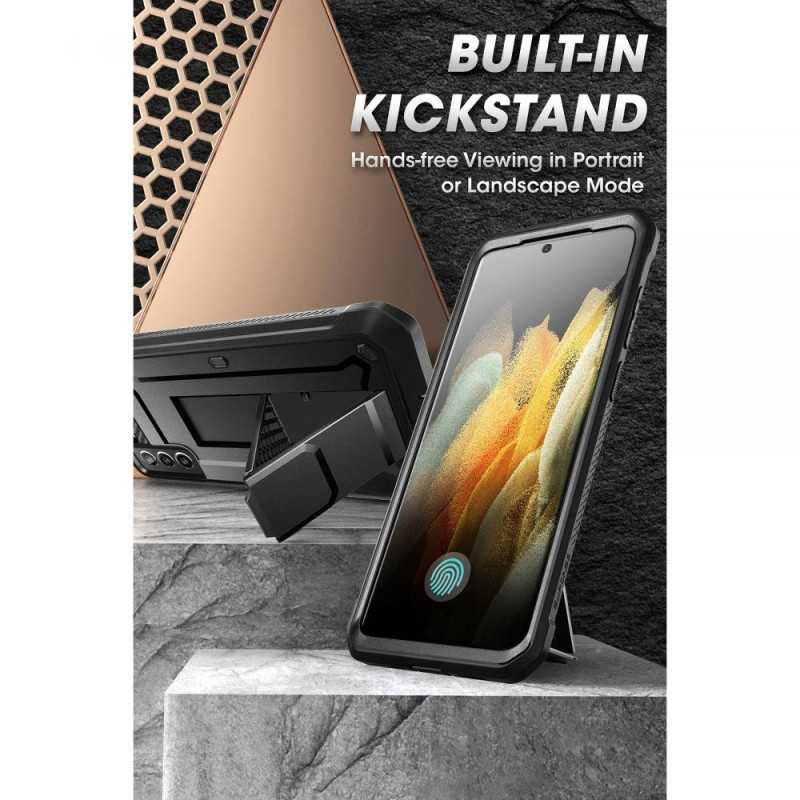 Unicorn Beetle Pro Supcase dėklas, skirtas Samsung Galaxy S21 FE - juodas