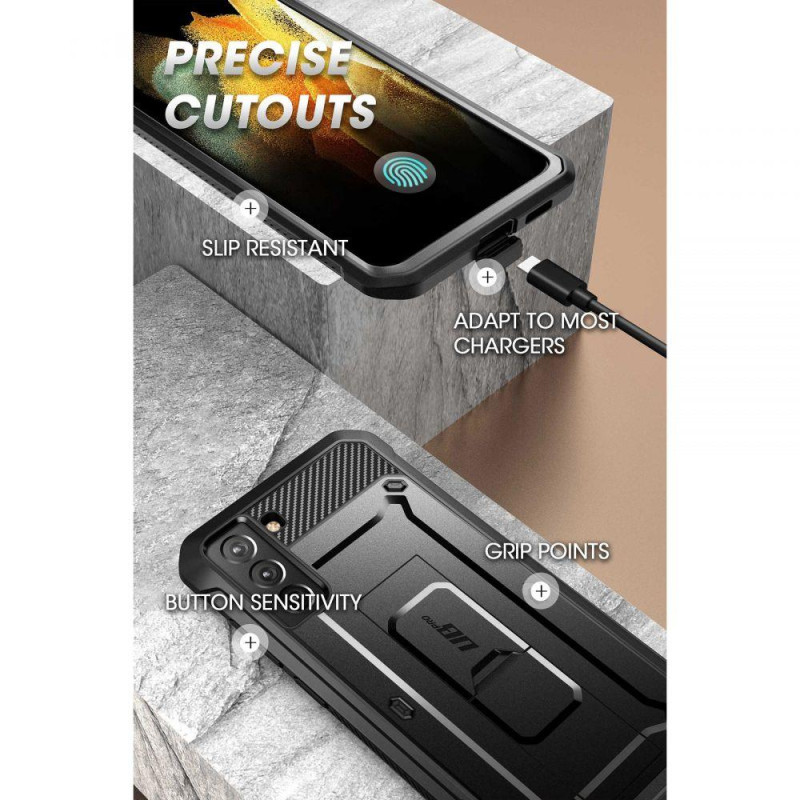 Unicorn Beetle Pro Supcase dėklas, skirtas Samsung Galaxy S21 FE - juodas