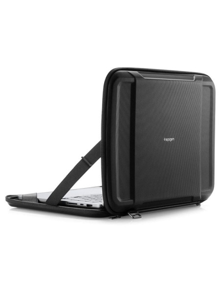 Spigen Rugged Armor Pouch Pro dangtelis 13-14" nešiojamam kompiuteriui - juodas Spigen Rugged Armor Pouch Pro dangtelis 13-14" nešiojamam kompiuteriui - juodas