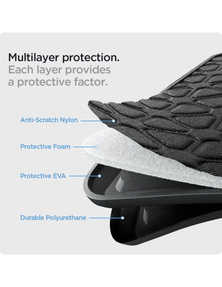 Spigen Rugged Armor Pouch Pro dangtelis 13-14" nešiojamam kompiuteriui - juodas Spigen Rugged Armor Pouch Pro dangtelis 13-14" nešiojamam kompiuteriui - juodas