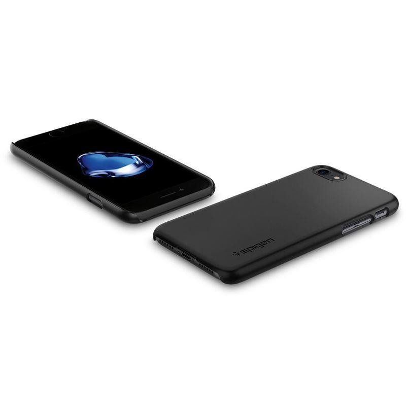 Spigen Thin Fit dėklas, skirtas iPhone 7 / 8 / SE 2020 / 2022 - juodas Spigen Thin Fit dėklas, skirtas iPhone 7 / 8 / SE 2020 / 2022 - juodas