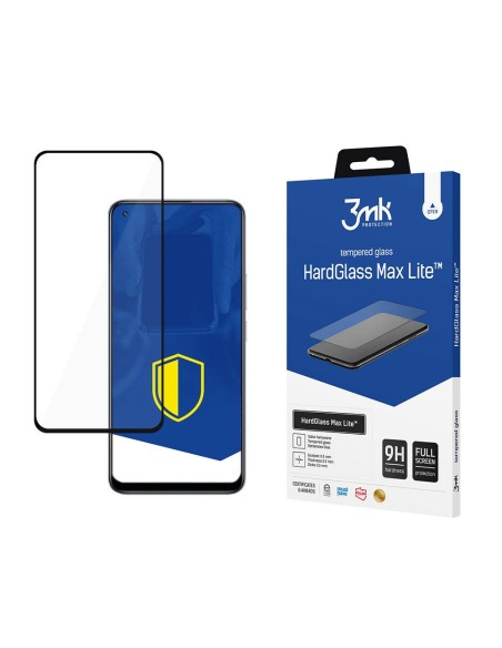 9H 3mk HardGlass Max Lite™ stiklas, skirtas Realme 8 5G 9H 3mk HardGlass Max Lite™ stiklas, skirtas Realme 8 5G