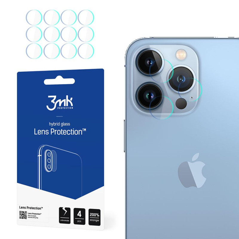3mk Lens Protection™ hibridinis fotoaparato stiklas, skirtas iPhone 13 Pro 3mk Lens Protection™ hibridinis fotoaparato stiklas, skirtas iPhone 13 Pro