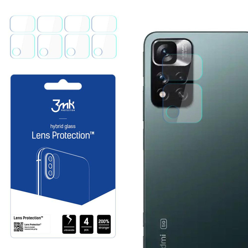 3mk Lens Protection™ hibridinio fotoaparato stiklas, skirtas Xiaomi Redmi Note 11 Pro+ 5G