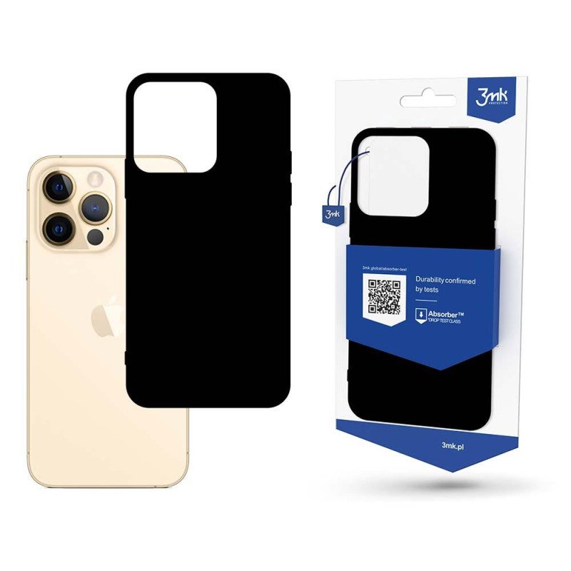 3mk matinis dėklas, skirtas iPhone 13 Pro – juodas 3mk matinis dėklas, skirtas iPhone 13 Pro – juodas