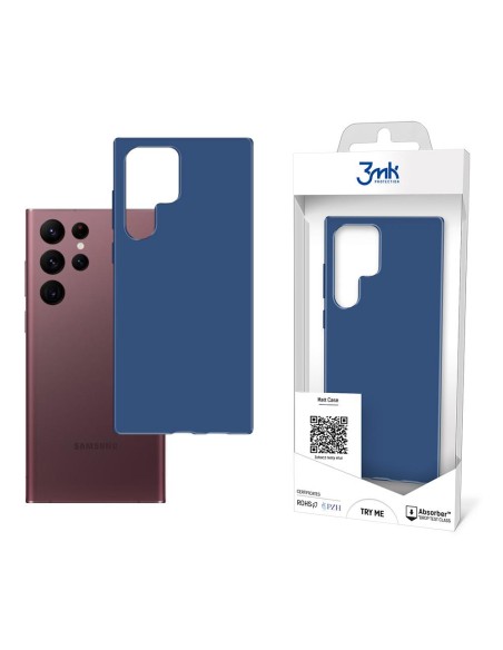 3mk matinis dėklas, skirtas Samsung Galaxy S22 Ultra 5G – mėlynas 3mk matinis dėklas, skirtas Samsung Galaxy S22 Ultra 5G – mėlynas
