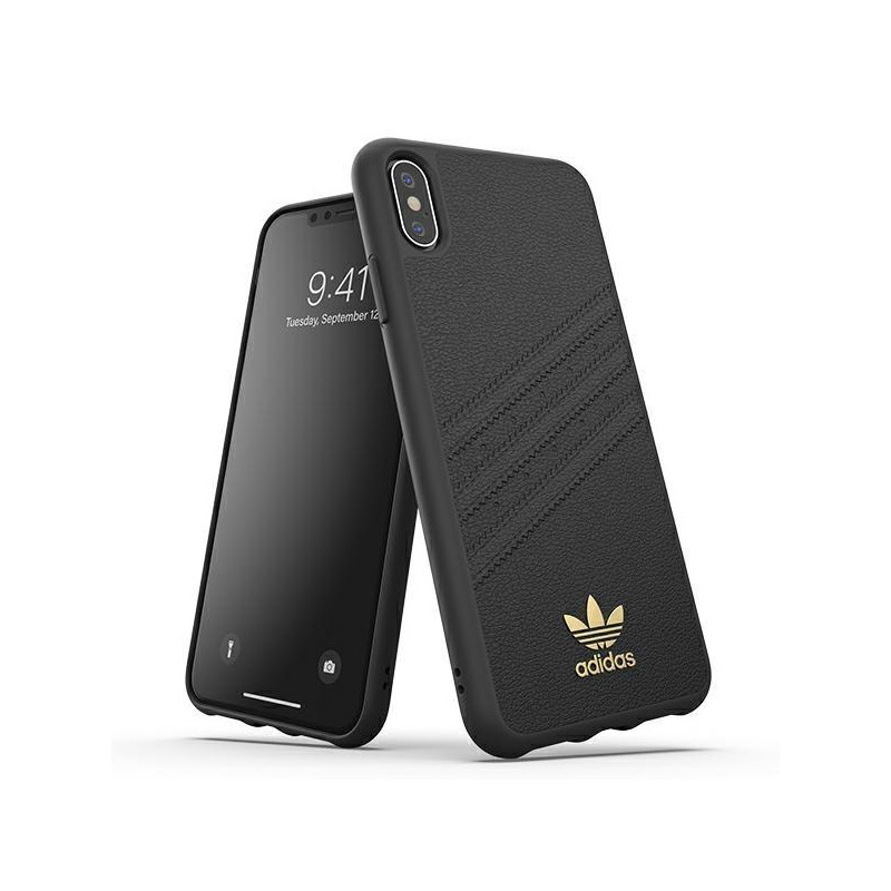 Adidas OR Molded Case PU, skirtas iPhone Xs Max - juodas Adidas OR Molded Case PU, skirtas iPhone Xs Max - juodas