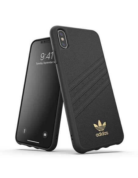 Adidas OR Molded Case PU, skirtas iPhone Xs Max - juodas Adidas OR Molded Case PU, skirtas iPhone Xs Max - juodas
