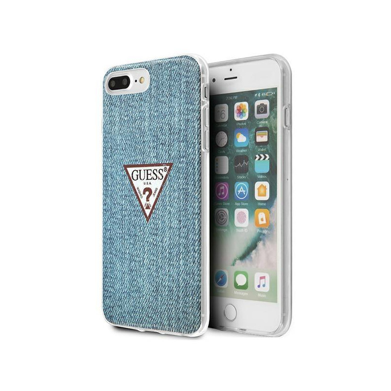 Guess Jeans Collection dėklas, skirtas iPhone 7 / 8 Plus - mėlynas Guess Jeans Collection dėklas, skirtas iPhone 7 / 8 Plus - mėlynas
