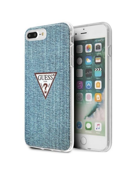 Guess Jeans Collection dėklas, skirtas iPhone 7 / 8 Plus - mėlynas