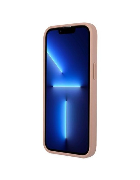 Guess Saffiano Triangle Logo dėklas, skirtas iPhone 13 Pro / iPhone 13 - rožinis Guess Saffiano Triangle Logo dėklas, skirtas iPhone 13 Pro / iPhone 13 - rožinis