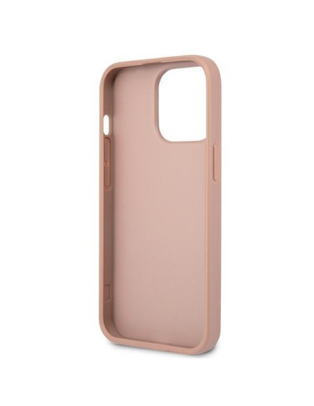 Guess Saffiano Triangle Logo dėklas, skirtas iPhone 13 Pro / iPhone 13 - rožinis Guess Saffiano Triangle Logo dėklas, skirtas iPhone 13 Pro / iPhone 13 - rožinis