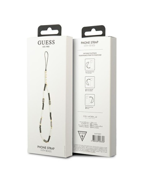 Guess Heishi Beads pakabukas - juodai baltas Guess Heishi Beads pakabukas - juodai baltas